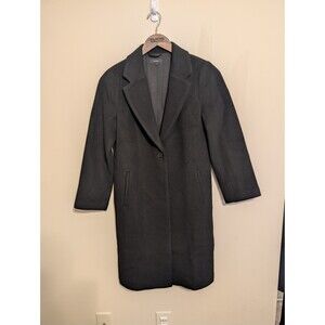 NWOT QUINCE Wool Cashmere Classic Single-Breasted Coat Black Small